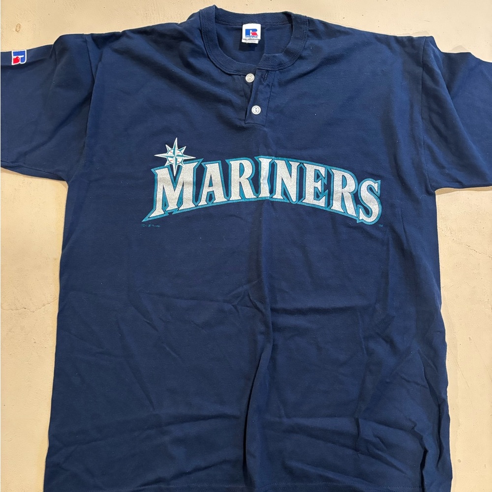 Russell Athletic Vintage Seattle Mariners Henley Shirt